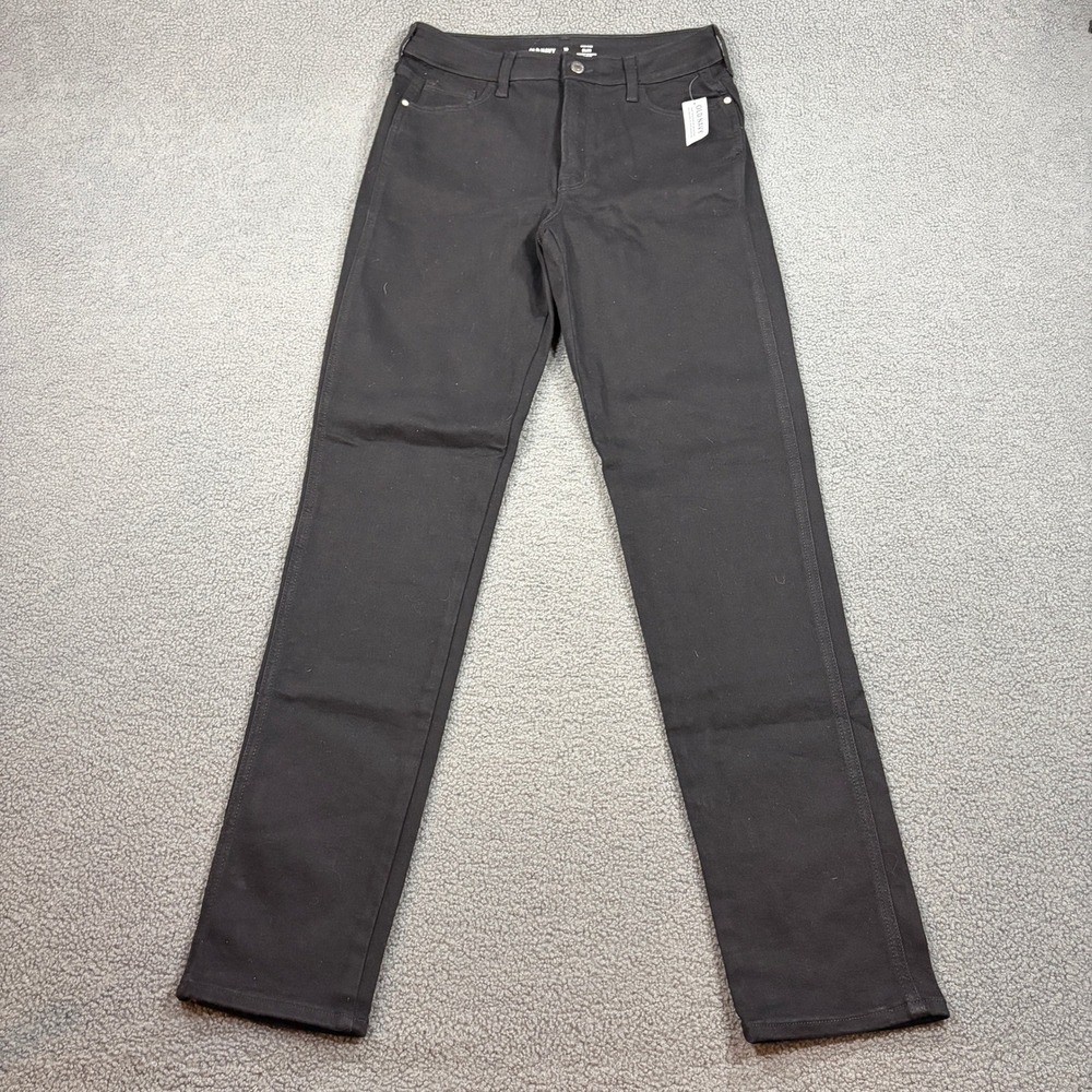 Old Navy Jeans Womens 10 Tall Black High-Rise Slim Secret Smooth Pockets 841310
